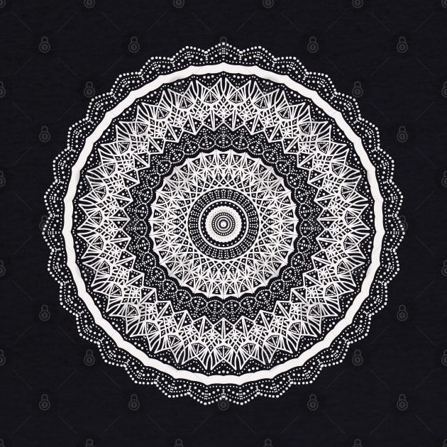 Amazing White Mandala Pattern Design by TANSHAMAYA